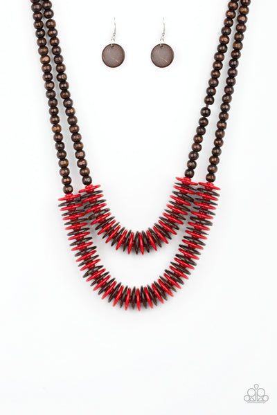 Dominican Disco Red Necklace