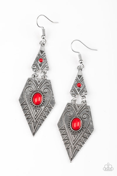 Drifting Dunes Red Earrings