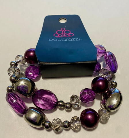 Downtown Dazzle Purple Bracelet - Fashion Fix Exclusive