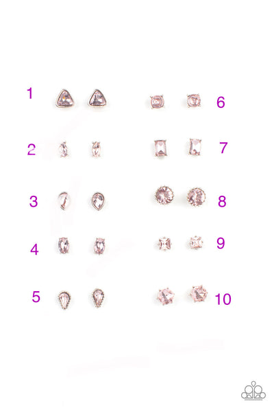 Starlet Shimmer Pink Rhinestone Earrings