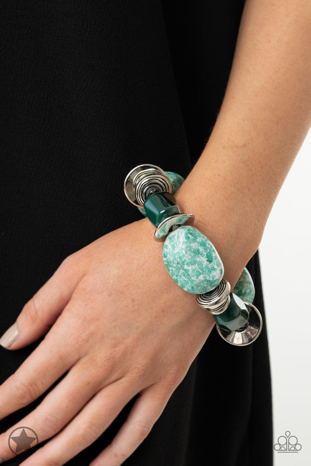 In Good Glazes Blue Necklace/Glaze of Glory Blue Bracelet Set