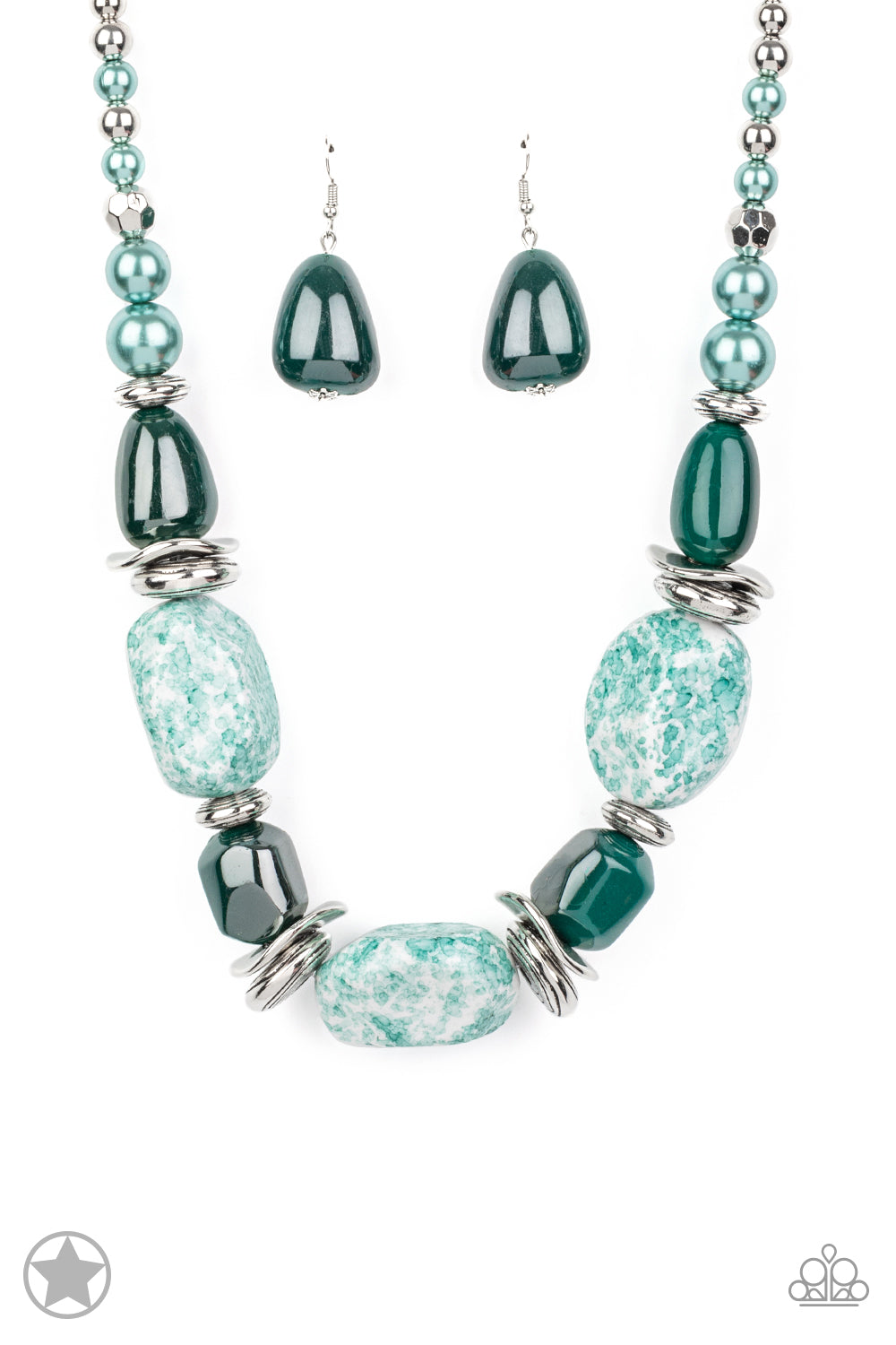 In Good Glazes Blue Necklace/Glaze of Glory Blue Bracelet Set