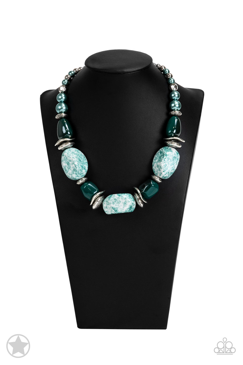 In Good Glazes Blue Necklace/Glaze of Glory Blue Bracelet Set