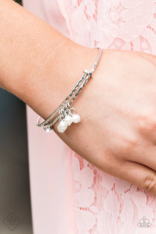 Major Upscale White Bracelet - Fiercely 5th Avenue April 2018 Fashion Fix