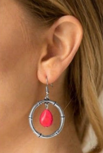 Stone Style Red Earrings - Fashion Fix Exclusive