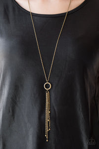 Sparkling Crescendo Brass Necklace