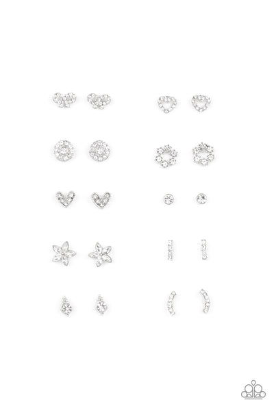 Starlet Shimmer White Rhinestone Earrings