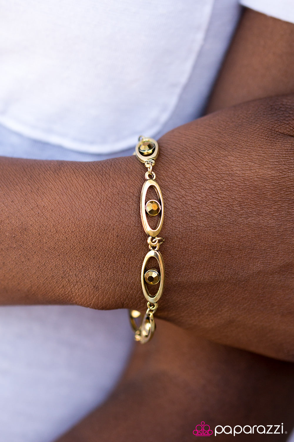 Starry Eyed Brass Bracelet