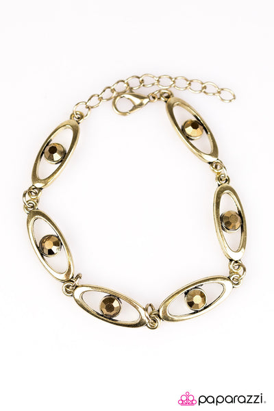 Starry Eyed Brass Bracelet