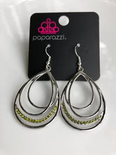 Start Each Day With Sparkle Green Earrings