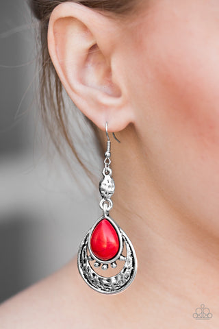 Take Me To The River Red Earrings