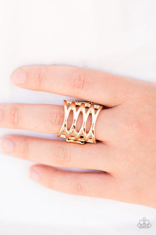 Trapped In Shimmer Gold Ring