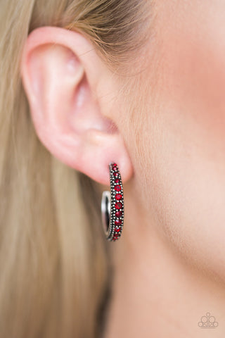 Twinkling Tinseltown Red Earrings