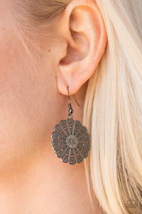 Wildflower Wonder Black Earrings