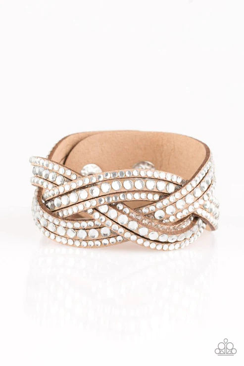 Bring On The Bling Brown Wrap Bracelet