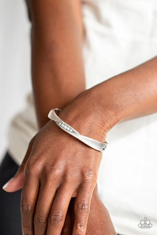 Glittering Grit White Bracelet - Fashion Fix Exclusive