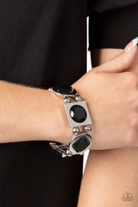 Asymmetrical A-Lister Black Bracelet - Fashion Fix Exclusive