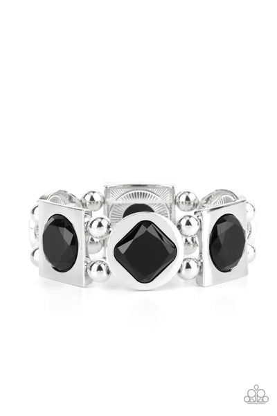 Asymmetrical A-Lister Black Bracelet - Fashion Fix Exclusive