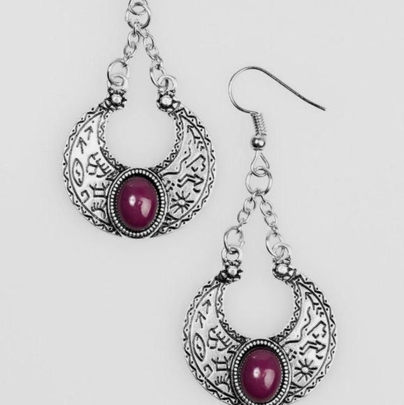 Anasazi Sands Purple Earrings - Fashion Fix Exclusive