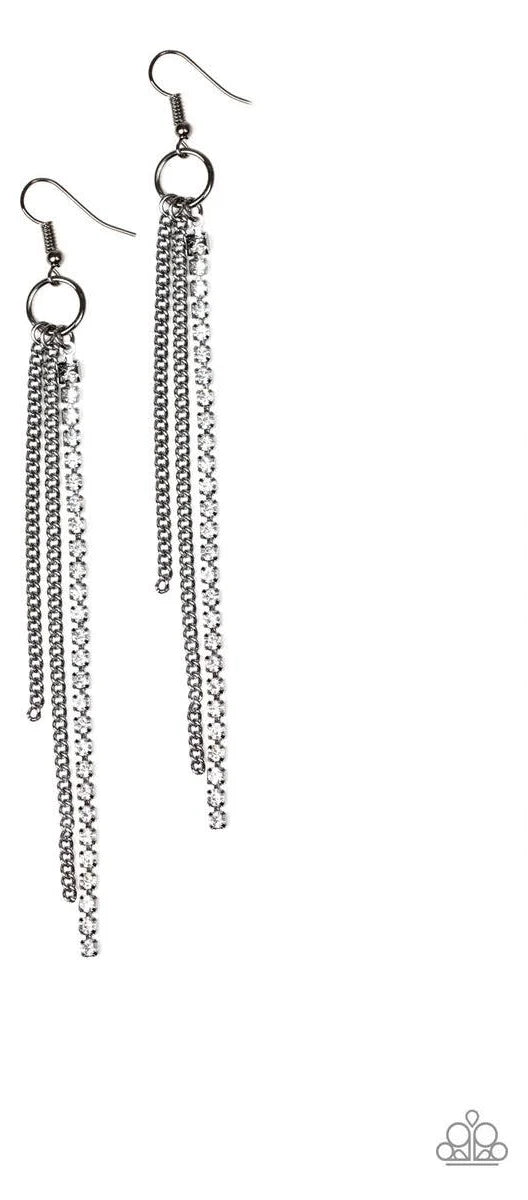 Streamlined Black Earrings