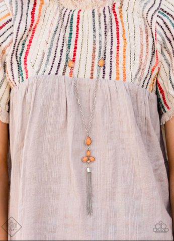 Eden Dew Orange Necklace - June 2020 Glimpses of Malibu Fashion Fix