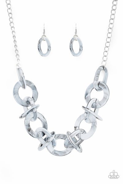 Paparazzi Chromatic Charm Silver Necklace