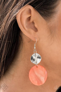 Opulently Oasis Orange Earrings - April 2021 Glimpses Of Malibu Fashion Fix Set