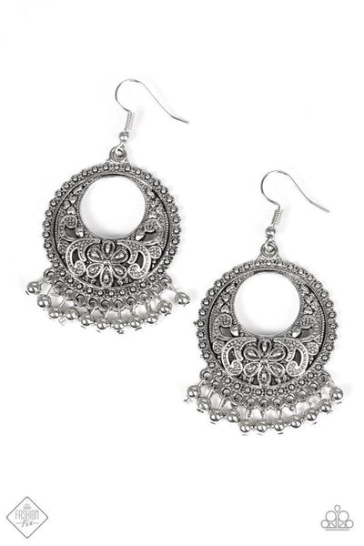 Thrifty Traveler Silver Earrings - March 2018 Glimpses Of Malibu Fashion Fix Set