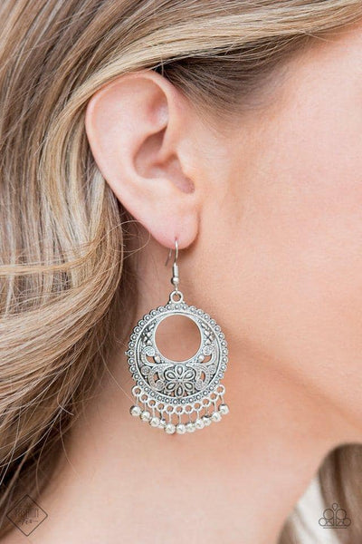 Thrifty Traveler Silver Earrings - March 2018 Glimpses Of Malibu Fashion Fix Set