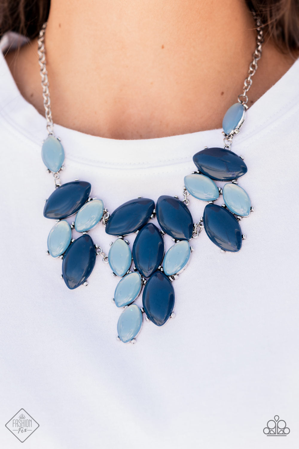 Date Night Nouveau Blue Necklace - October 2021 Glimpses Of Malibu Fashion Fix*