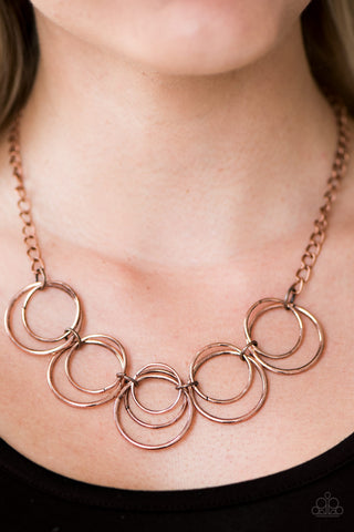 Paparazzi CIRCLE du Soleil Copper Necklace