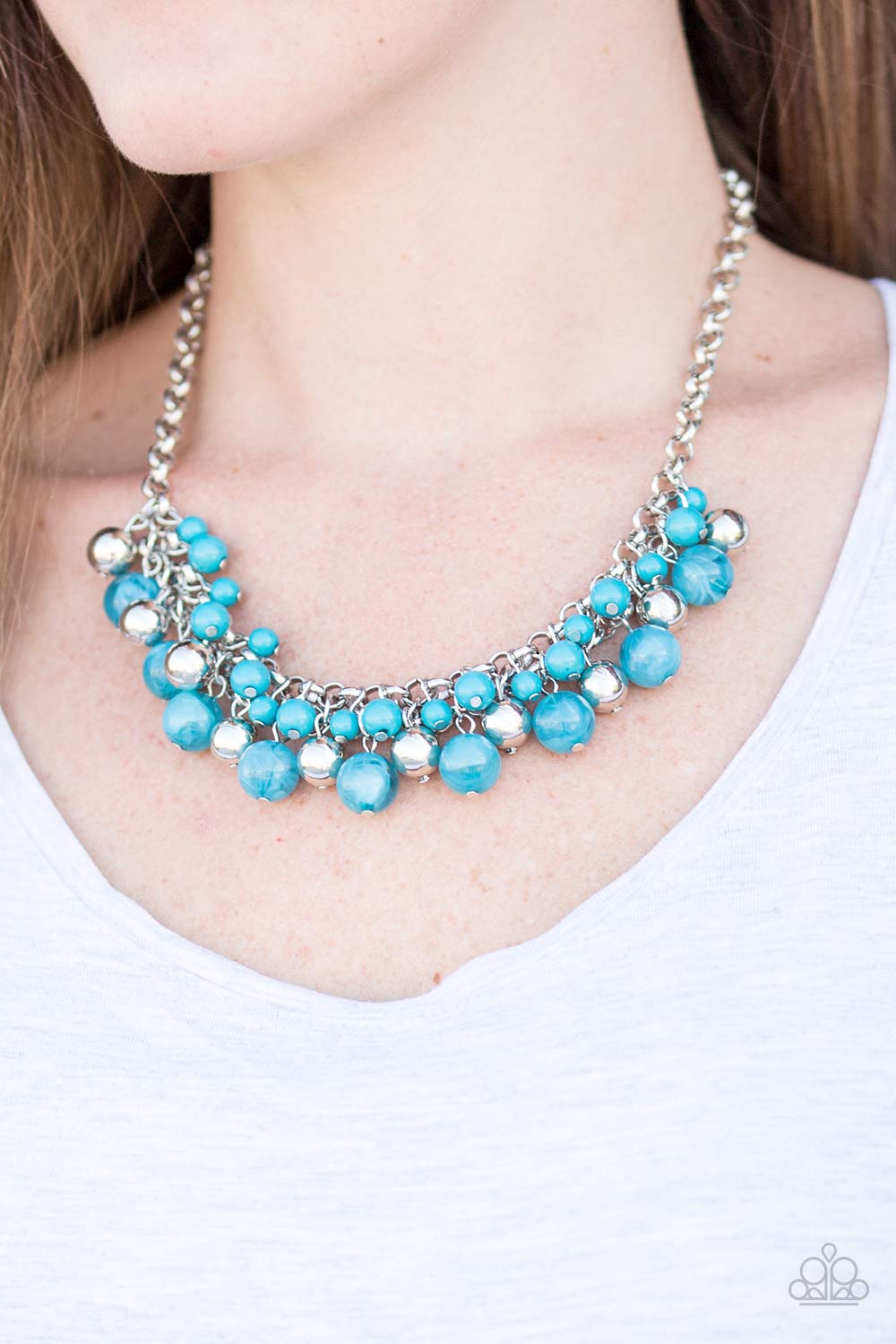 For The Love Of Fashion Blue Necklace