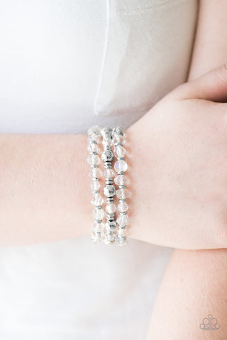 Paparazzi Accessories Magnificently Metro White Bracelet