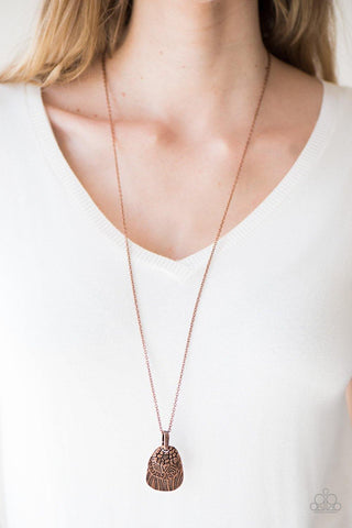 Paparazzi Texture Temptress Copper Necklace