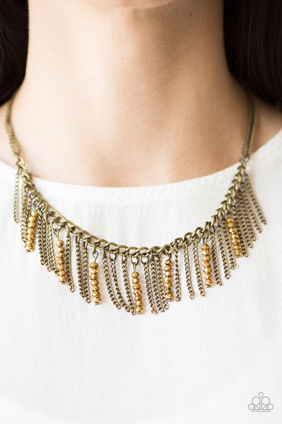 Metro Jungle Brass Necklace