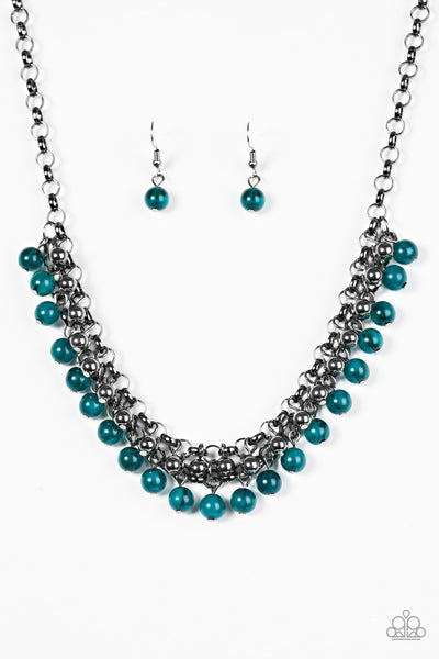 Coyly Colorful Blue Necklace