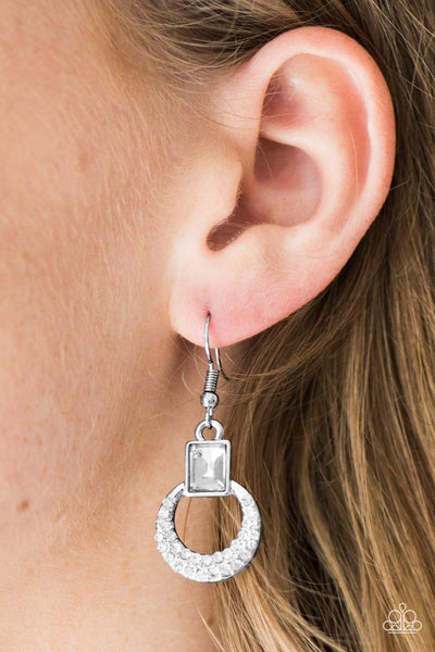 Seeing SUPERSTARS White Earrings - Nothin' But Jewelry by Mz. Netta