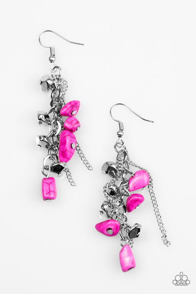 Paparazzi Accessories Rocky Radiance Pink Earrings