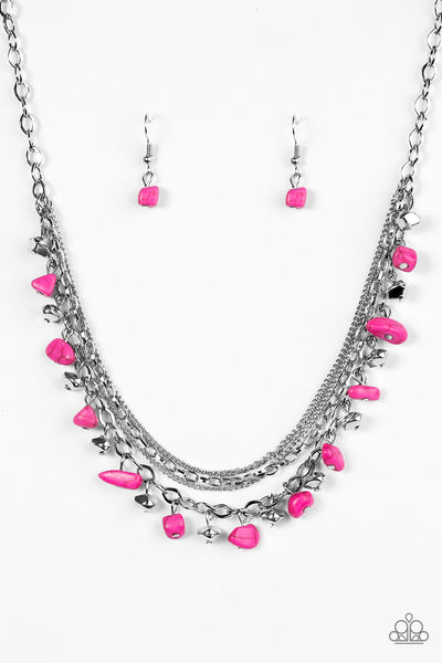 Paparazzi Accessories Canyon Escape Pink Necklace/Colorful Cliffs Pink Bracelet