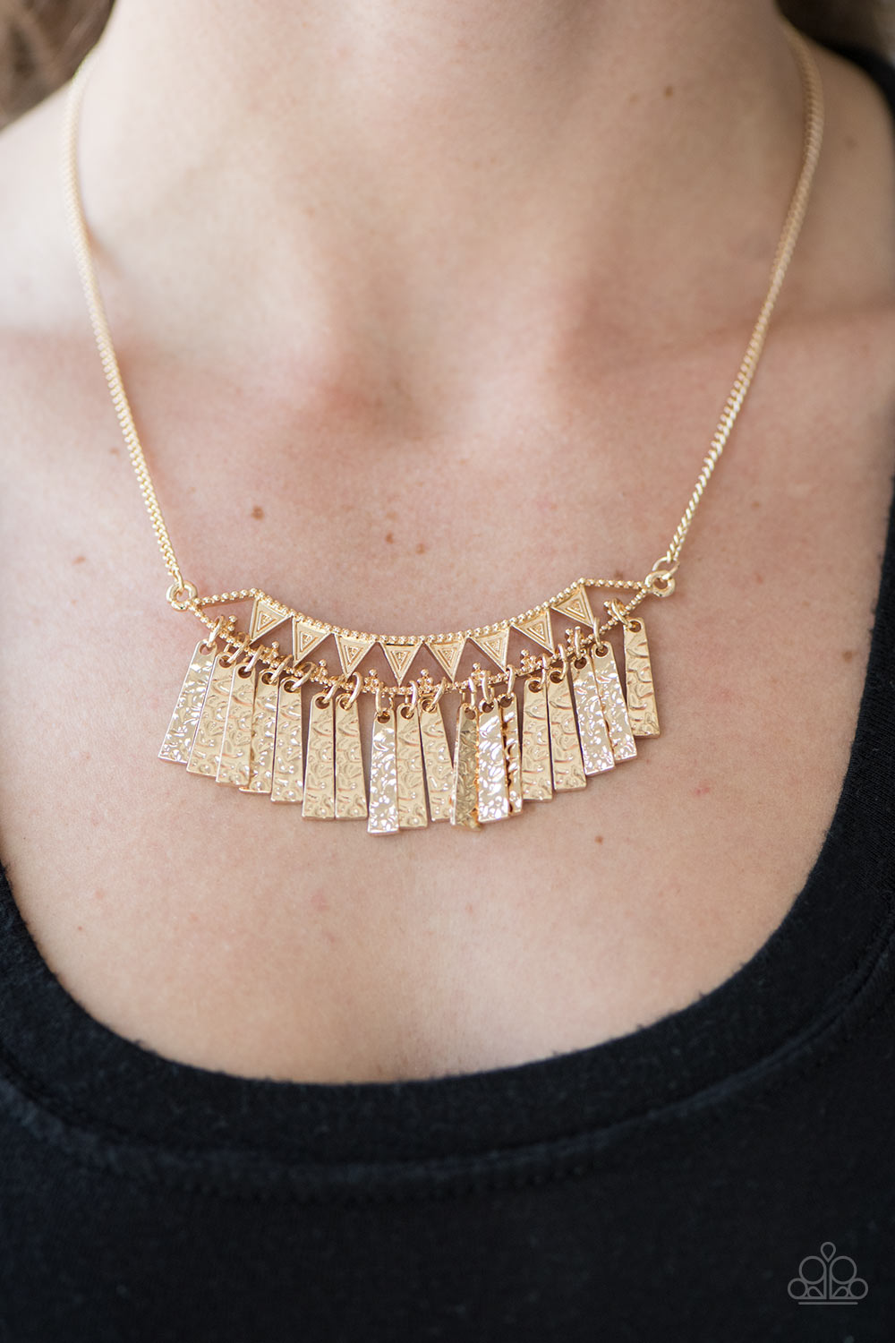 Paparazzi Terrifically Triassic Gold Necklace