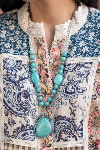 Southwest Paradise Blue Necklace - January 2022 Simply Santa Fe Fashion Fix Set