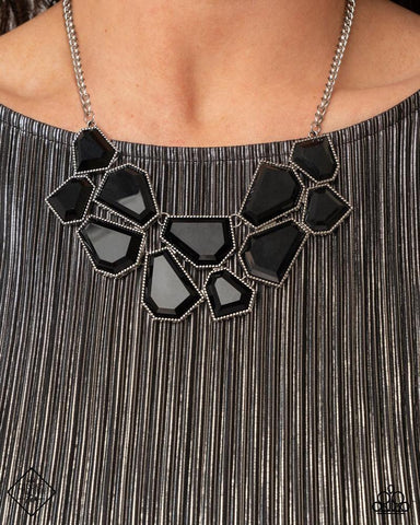 Double-DEFACED Black Necklace  - January 2022 Magnificent Musings Fashion Fix