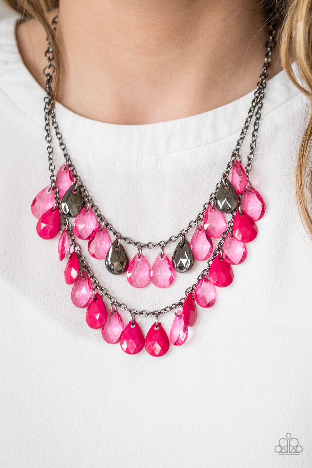 Paparazzi Accessories Storm Warning Pink Necklace