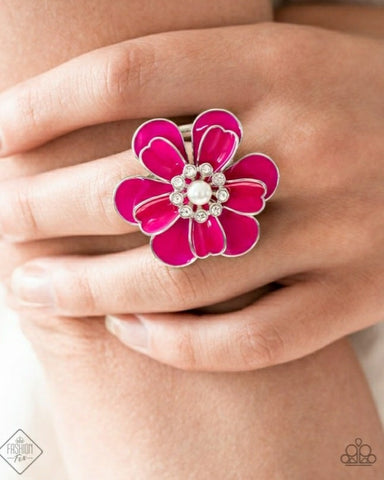 Budding Bliss Pink Ring - September 2022 Glimpses Of Malibu Fashion Fix Set