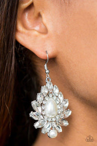 Trophy Trove White Earrings - Nothin' But Jewelry by Mz. Netta