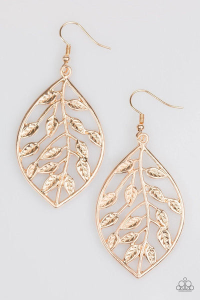 Lay It On The VINE Rose Gold Earrings - Nothin' But Jewelry by Mz. Netta