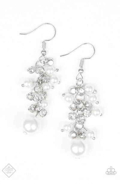 Classy Crescendo White Earrings - Nothin' But Jewelry by Mz. Netta