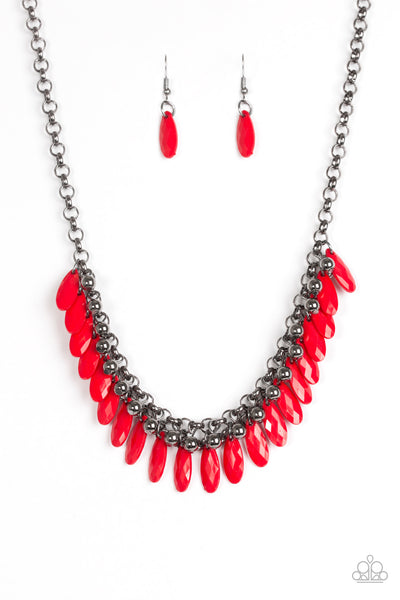 Paparazzi Jersey Shore Red Necklace