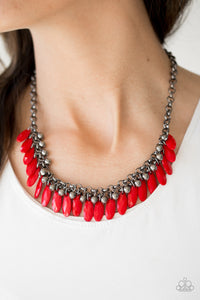 Paparazzi Jersey Shore Red Necklace