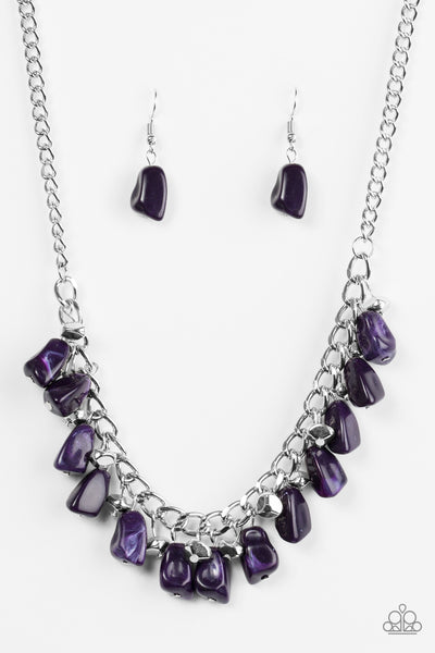 Paparazzi Rocky Shores Purple Necklace